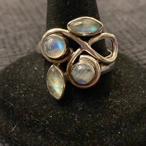 Sterling Silver with Labrodite Stone ring - Picture 4 of 8